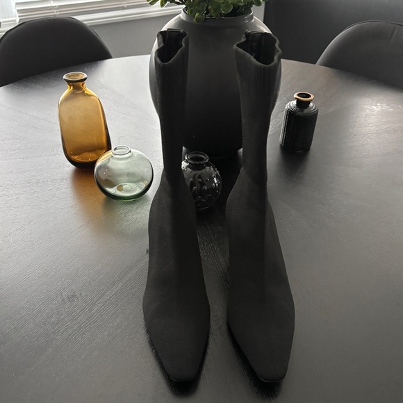 H&M Heeled Sock Boots EUR 36 / US 5 - Picture 4 of 9